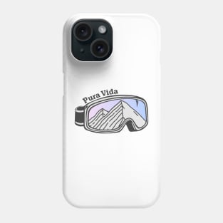Sunset Mountain Ski Goggles | Pura Vida Phone Case
