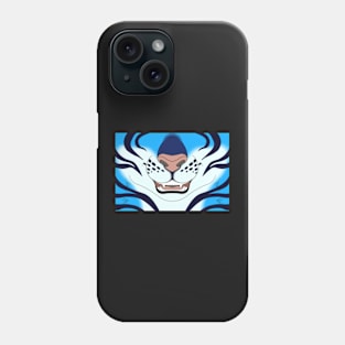 Blue Tiger Face Phone Case