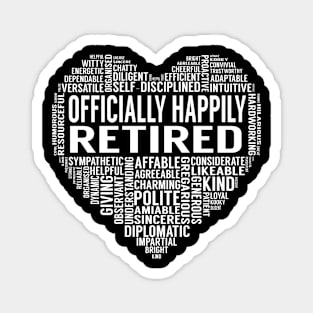 Officially Happily Retired Heart Magnet