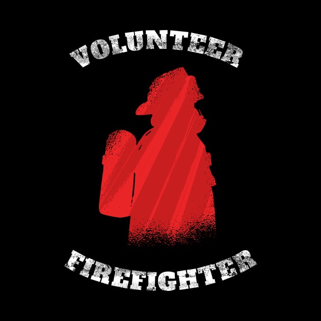 Volunteer Firefighter I Red Thin Line by 5StarDesigns