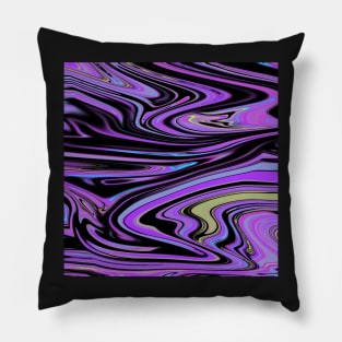 Swirls- Purple Blue Yellow Pillow