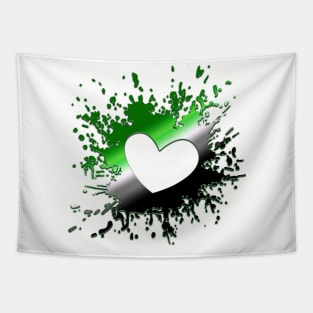 Aromantic Splattered Heart Tapestry