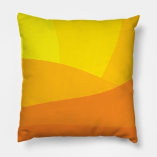 Minimalist Orange Sunset Gradient Vector Abstract Pattern Pillow