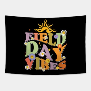 Field Day Vibes Summer Teacher Kids Retro Last Day Of School Tapestry