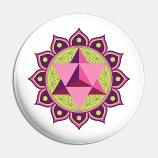 Merkaba with Flower of Life Pin