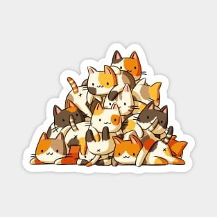 Kitty Pile Magnet