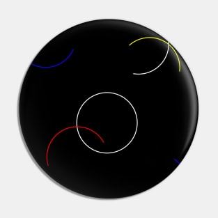 Colored Circles on Black Pin