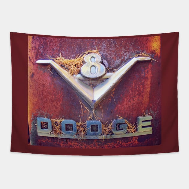 Antique Dodge V8 Tapestry by FineArtDesigns