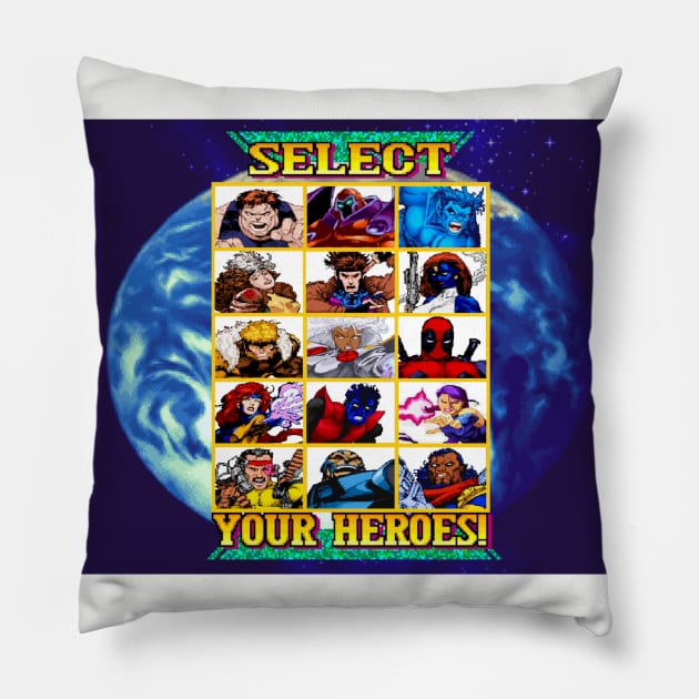 Video Game Heroes Pillow by TheM6P