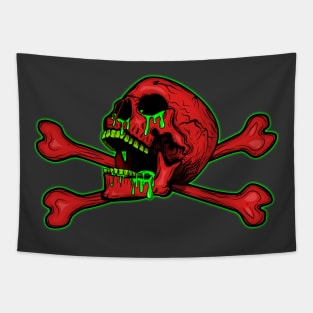 Toxic Skull and crossbones Tapestry