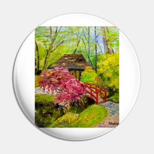 House by the forest waterfall Pin