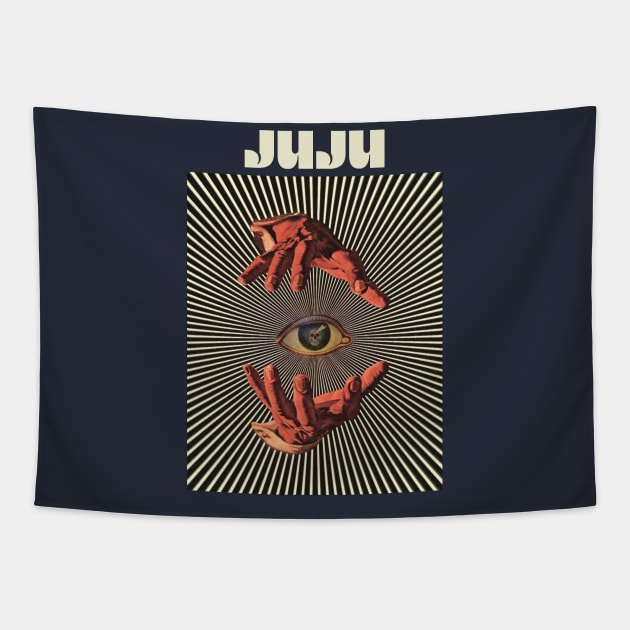 Hand Eyes Juju Tapestry by Kiho Jise