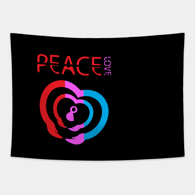 Peace & Love Tapestry by Wilda Khairunnisa