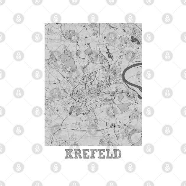 Krefeld Pencil Map Print, Krefeld City Pencil Street Map by tienstencil