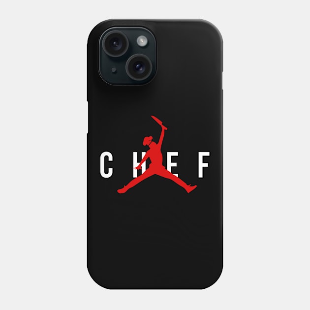 Funny Restaurant Chef Jumping Chef Knife Phone Case by swissles