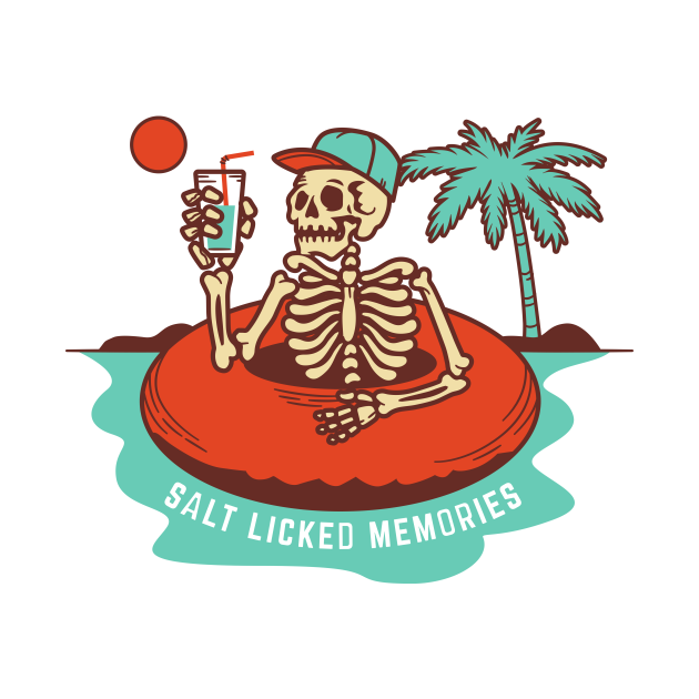 Salt Licked Memories Vintage Skeleton - Vintage Skeleton - T-Shirt ...