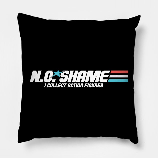 No Shame I Collect Action Figures Pillow by pixelcat