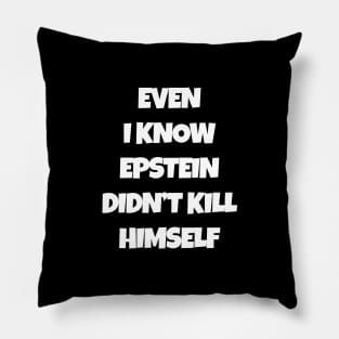 Even I Know Epstein Didn't Kill Himself Pillow