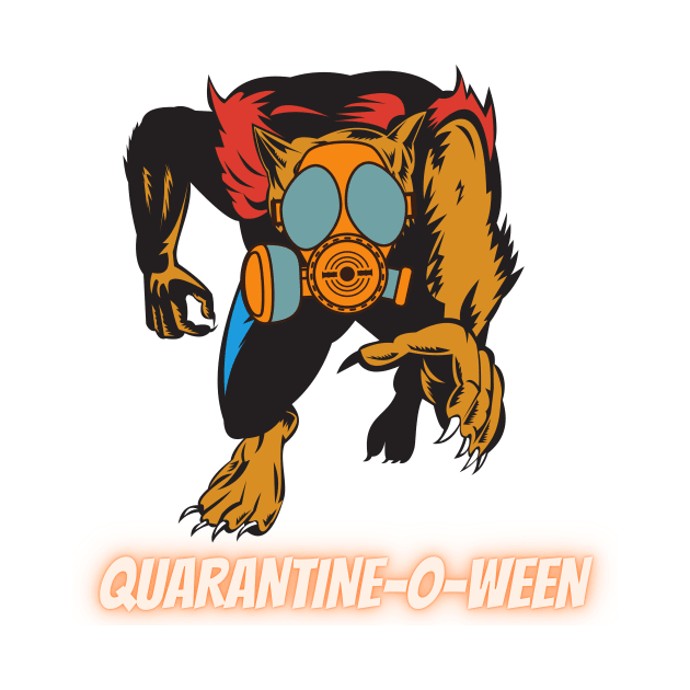 Quarantine-O-Ween Werewolf Lupine Lovers Funny Halloween Costume Funny Lycan Halloween Gift Wolf Lycanthrope Quarantine Mask 2020 Halloween Lycanthropy by nathalieaynie