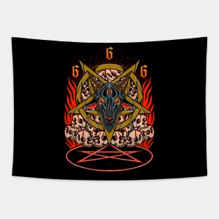 Pentagram 666 Tapestry