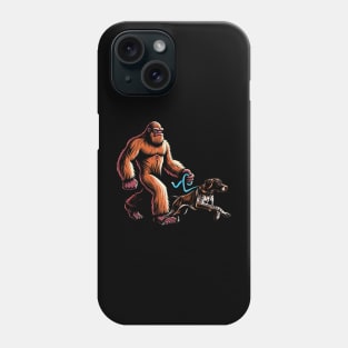 Bigfoot Walking German Shorthaired Dog Tee for Fans of Energetic Pointers Phone Case