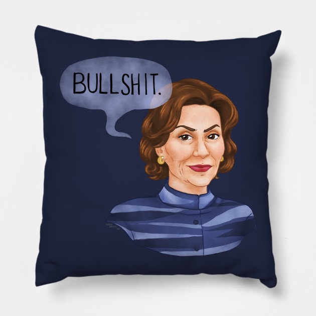 Emily Gilmore BS! Pillow by SarahWrightArt