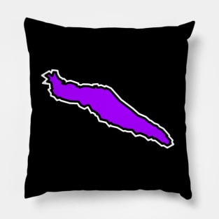 Simple Texada Island Silhouette in Purple - Solid Violet Colour - Texada Island Pillow