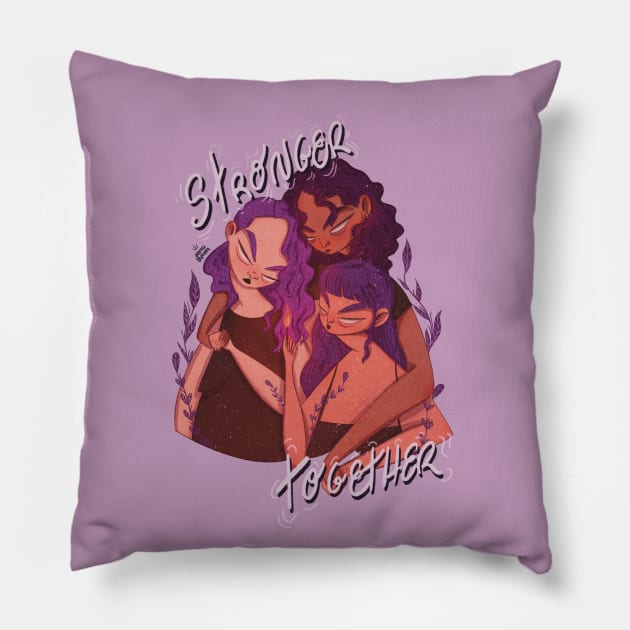 Stronger Together 🔥 Pillow by Heyitsgarazi