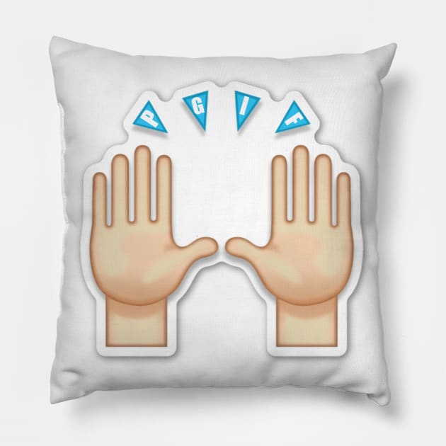 PGIF - PRAISE GOD IT's  FRIDAY (Emoji) Pillow by thecrossworshipcenter