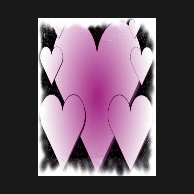 Pink Hearts-Available As Art Prints-Mugs,Cases,Duvets,T Shirts,Stickers,etc by born30