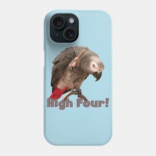 African Grey Parrot Waving High Four Phone Case