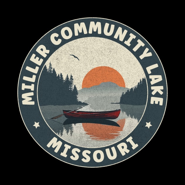 Miller Community Lake Missouri Sunset by turtlestart