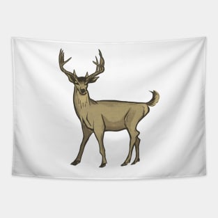 White-tail buck Tapestry