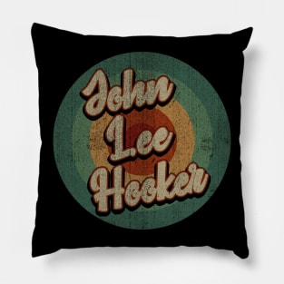 Circle Retro Vintage John Lee Hooker Pillow