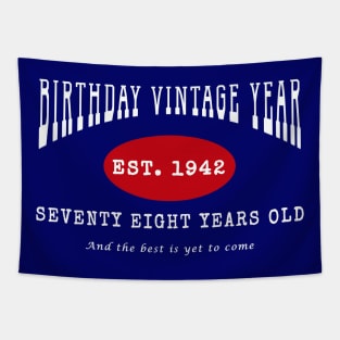 Birthday Vintage Year - Seventy Eight Years Old Tapestry