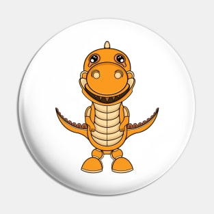 cute orange dino smile Pin