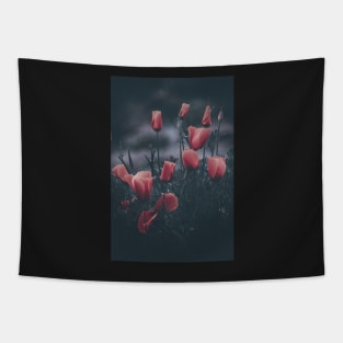 California poppies pink filters Tapestry