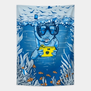 Snorkeling Camera Tapestry