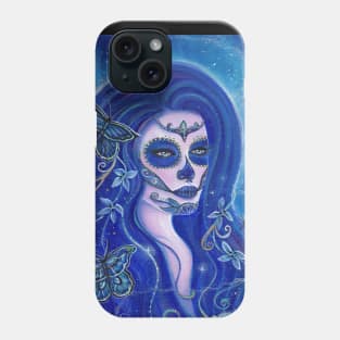 Wrapped in a dream day of the dead art by Renee Lavoie Phone Case