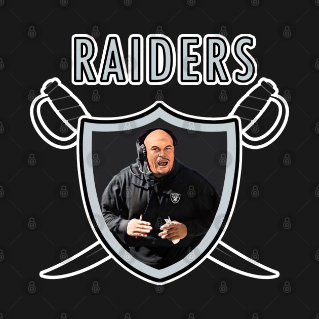 Las Vegas Raiders Coach AP Shield by Dysfunctional Tee Shop