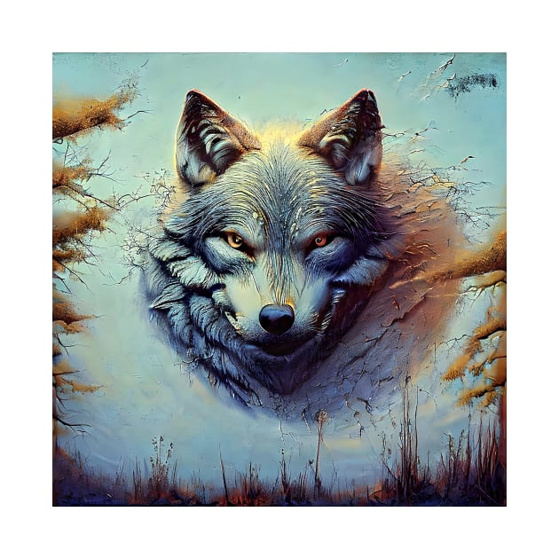 portrait of a wolf by bogfl