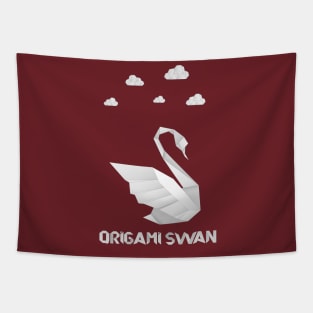 Origami Swan- Paper art Tapestry