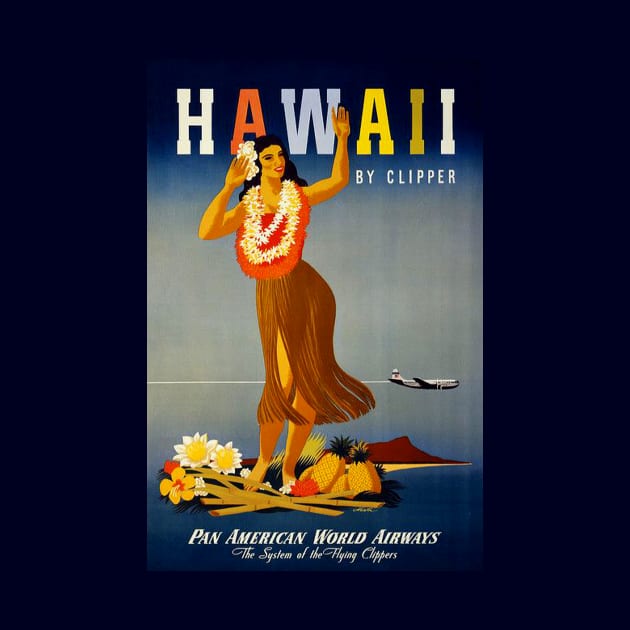 Vintage Travel Poster - Hawaii Hula by Starbase79