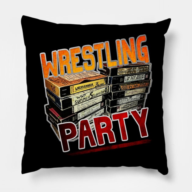 wrestling party Pillow by WestGhostDesign707