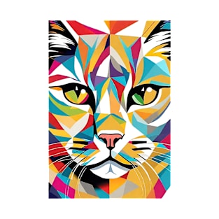 Cat Popart Rainbow Graffiti Portrait T-Shirt