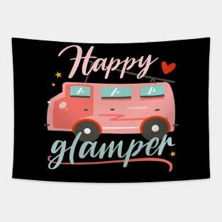 Happy Glamper Nature Glamping Camping Tapestry