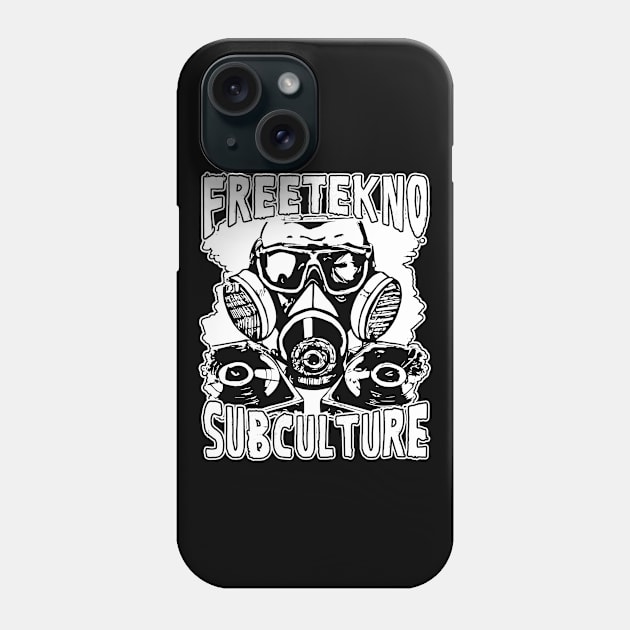 Free Tekno Subculture Phone Case by T-Shirt Dealer