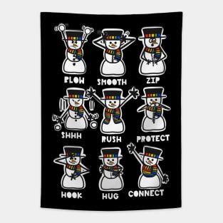 The Nine Energy Snowmen Tapestry