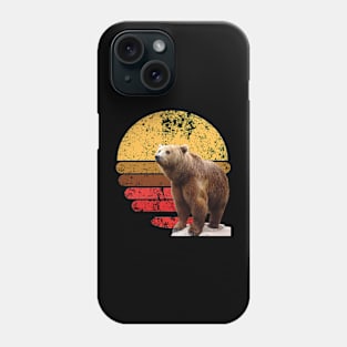 Vintage retro sunset art of zoo Phone Case