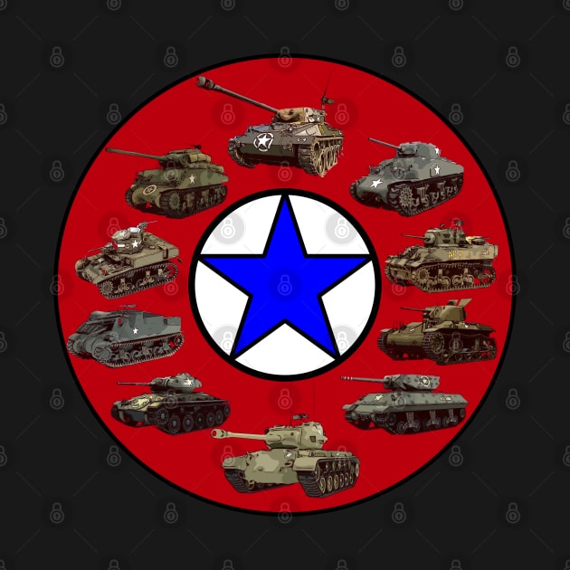 WW2 American Tanks Armored Vehicles by F&L Design Co.